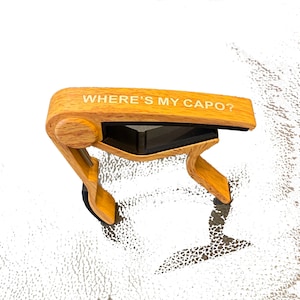 NEW MODEL | Guitar Capo | Wood Print | Free Custom Engraving | Free Gift Box | Gift for Guitarists | Gift for Musicians