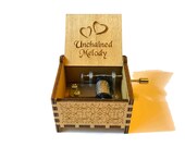 Unchained Melody Wooden Music Box Wind-up Hand-crank Versions Custom Engraving Free Gift Box Perfect Gift for Music Lovers