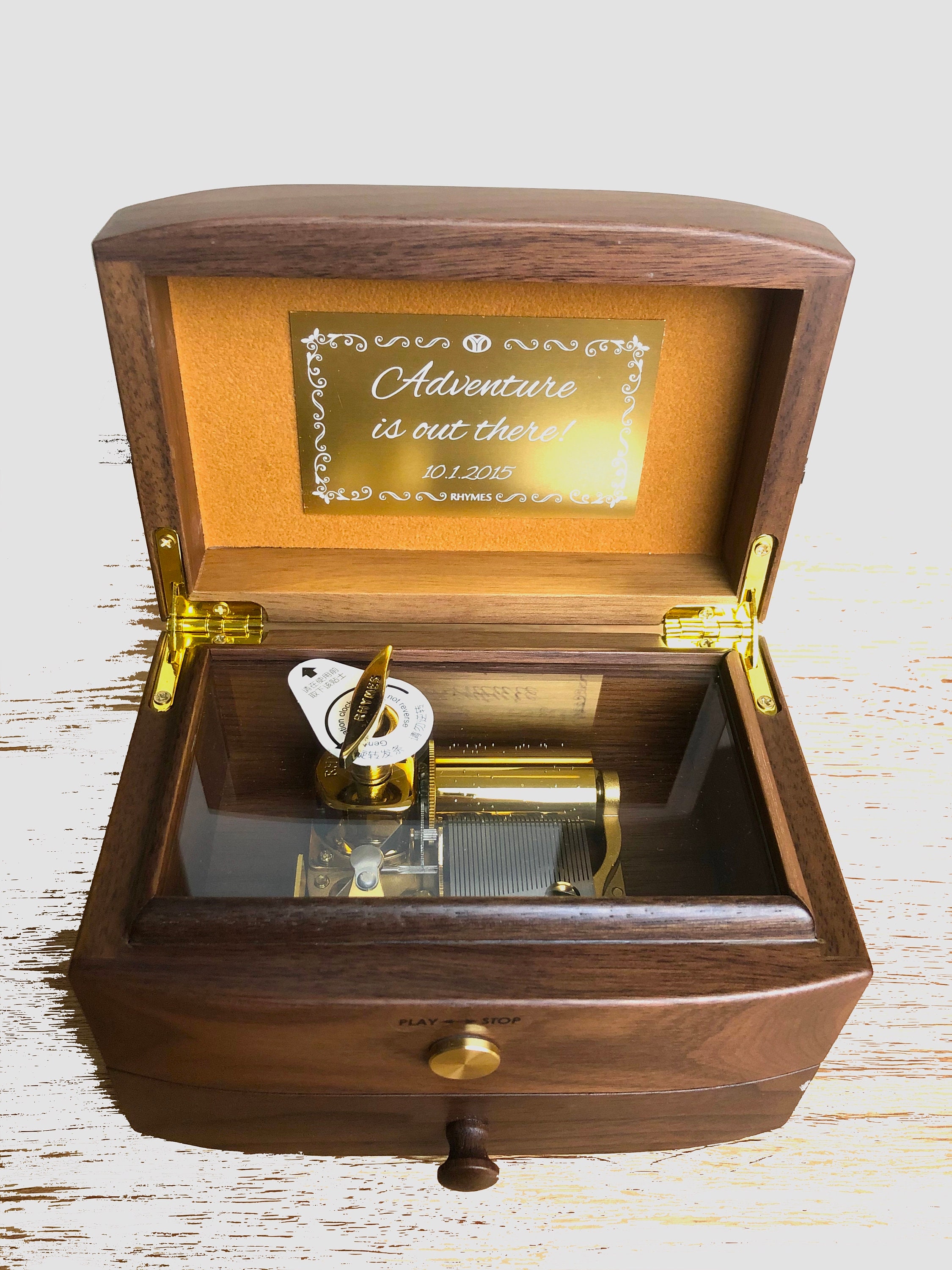 30-note Premium Wind-up Wooden Music Box | Choice of Over