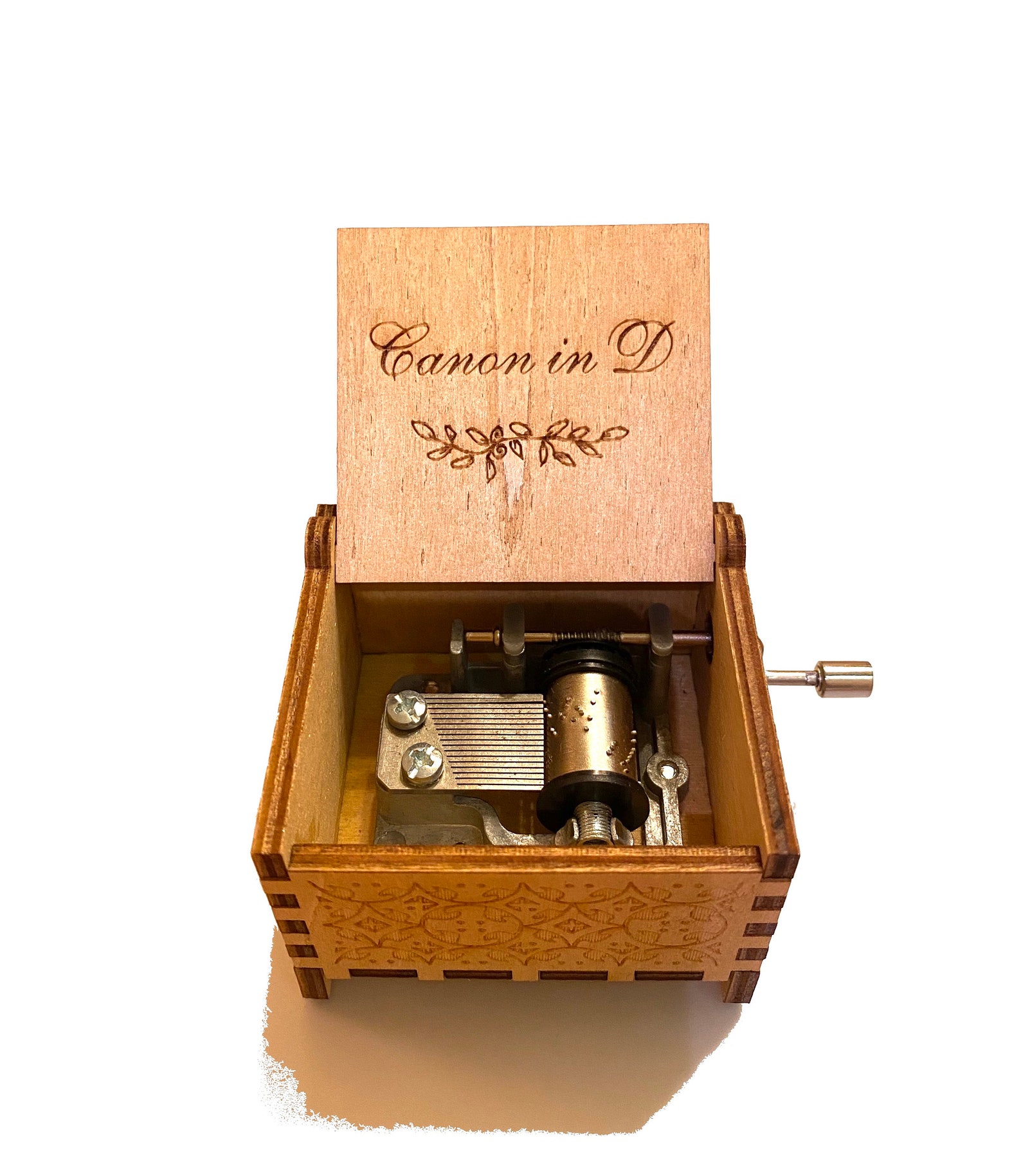 Canon in D Wooden Music Box Windup & Handcrank Version Etsy