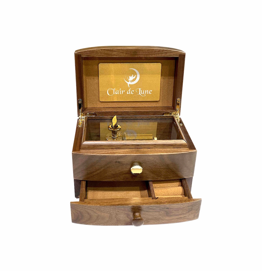 Clair De Lune | Premium 30-note Wind-up Wooden Music Box | Choice
