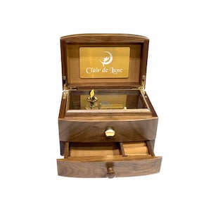 Clair de Lune | Premium 30-Note Wind-up Wooden Music Box | Choice of Over 100 Favorite Pop-Jazz Classics & Customised Tunes