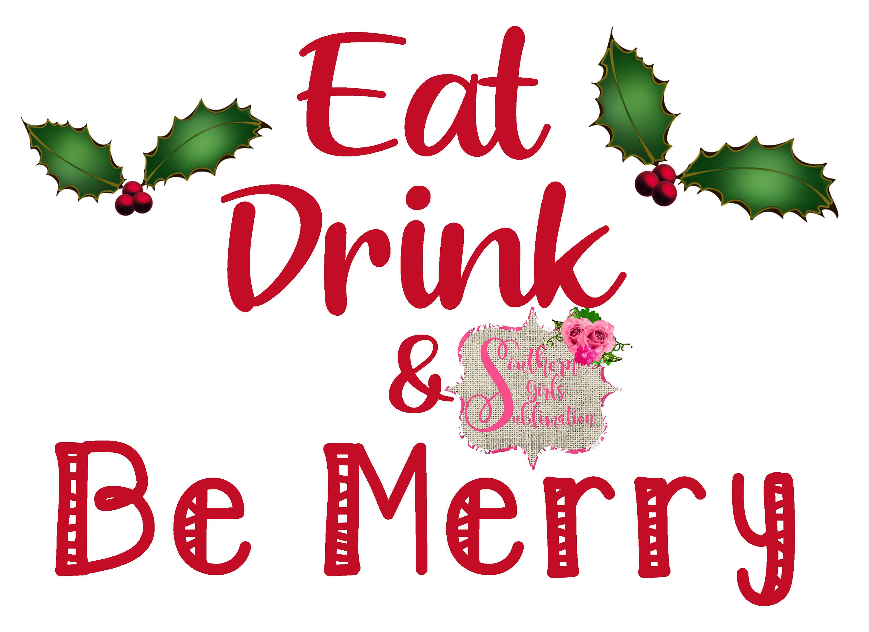 Eat Drink & Be Merry DIgital PNG Descargar FIle Etsy