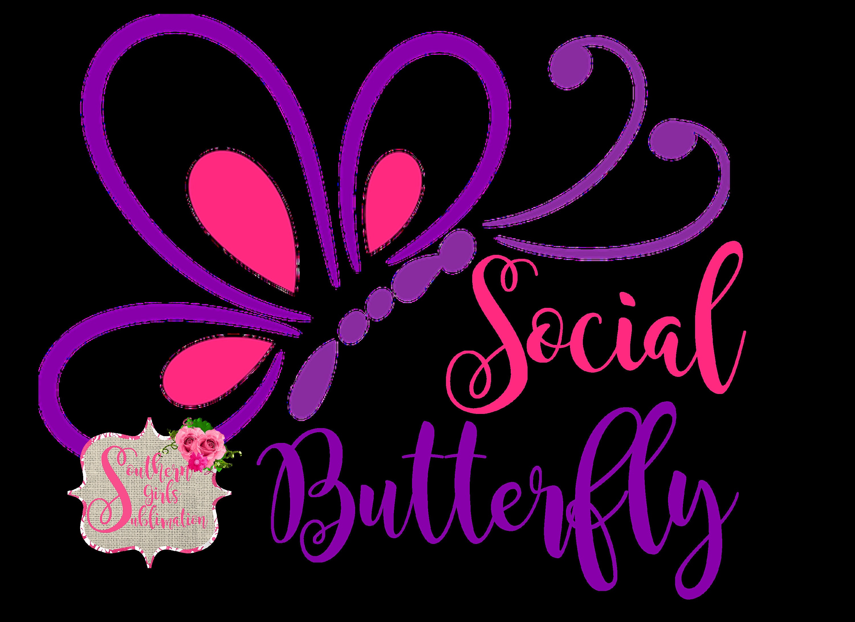 Social Butterfly Digital Download PNG File Etsy