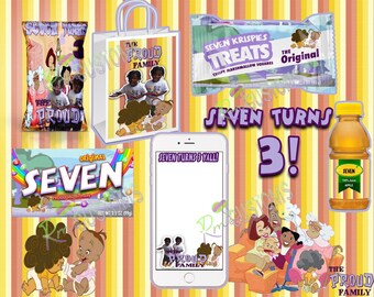 Birthday Party Favors The Proud Family Party Favors Treat Bags Printable Chip Bags