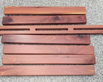 Conjunto de alça e ripas de madeira vintage para Weber Genesis (cedro)