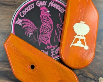 Mango de repuesto para barredora de madera de fresno Weber (naranja brillante)