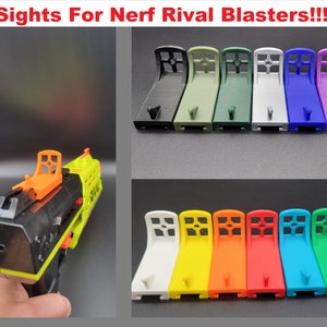 3D Printed Sight for Nerf Rival Blasters! (2 Pack) Globe Ball Crosshair Aiming Design! Friction Fit!