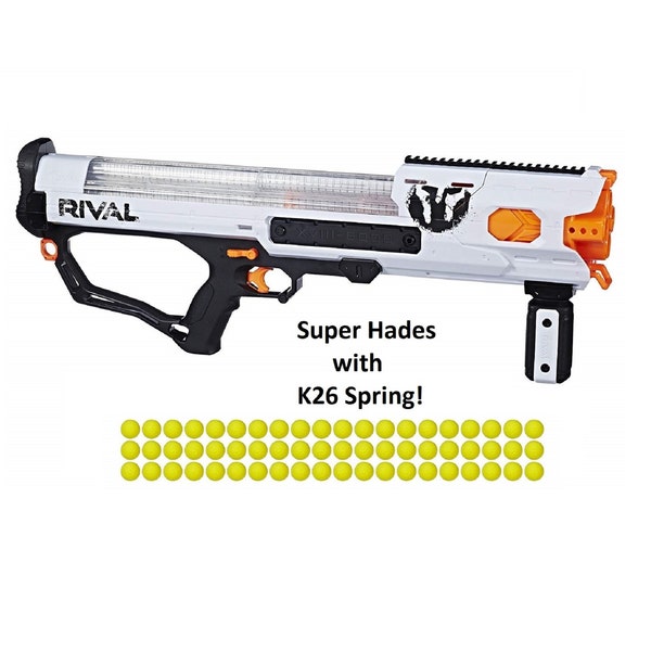 Modded SUPER HADES XVIII-6000 - Nerf Rival Blaster with K26 Spring Upgrade & Internal Mods Toy Gun