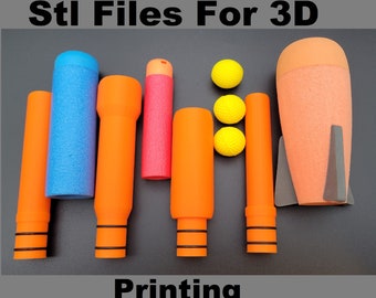 Stl Digital File For 3d Printing - For Nerf Demolisher Rocket Missile, Rival Rounds, Mega, & Mega Xl Dart Launcher Mod For DZ, AF Blasters