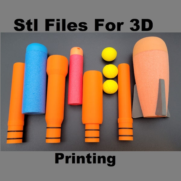 Stl Digital File For 3d Printing - For Nerf Demolisher Rocket Missile, Rival Rounds, Mega, & Mega Xl Dart Launcher Mod For DZ, AF Blasters