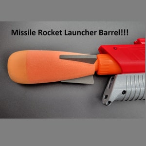 Missile Rocket Launcher Barrel Adapter For Dart Zone Max Stryker Ultimate Dart Blaster! Compatible with Nerf Demolisher Sized Missiles!