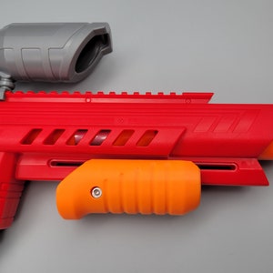 Front Priming Grip Slim Style For Dart Zone Pro Max Stryker Dart Blaster 3D Printed Mod w/ Hardware Pump Prime Angled Picatinny Foregrip