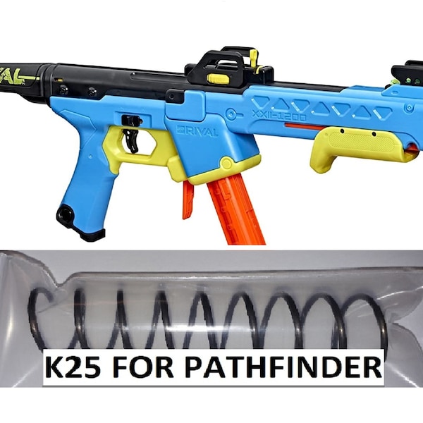 K25 Spring For Nerf Rival Pathfinder Blaster Gun - Mod Upgrade - High Powered K 25 Coil Spring Mod For Nerf Path Finder XXII-1200 - Toy Part