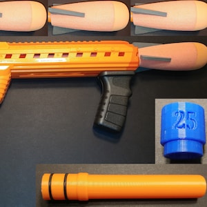 Pour Nexus Pro - Adaptateur de lance-roquettes pour baril, fusil à fléchettes tactique Adventure Force avec espaceur de 25 images par seconde ! Démolisseur de roquettes !