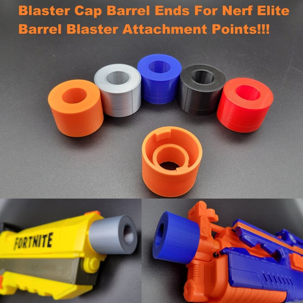 Blaster Barrel Attachment - Twist On Barrel Ends For Nerf Elite Style Blaster Ends!