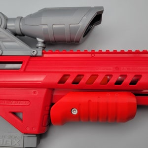 Front Priming Grip Slim Style For Dart Zone Pro Max Stryker Dart Blaster 3D Printed Mod w/ Hardware Pump Prime Angled Picatinny Foregrip