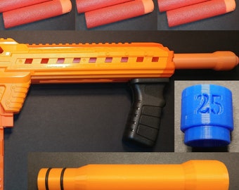 Para Nexus Pro - ¡Super Mega adaptador de barril para Adventure Force Tactical Strike Nexus Pro Dart Blaster con potenciador espaciador de 25 FPS!