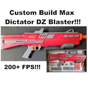 Max Dictator Dart Zone Blaster Custom Build! - Modded DZ Ultimate Dart Blaster 200+ Fps With Tactical Gray Fore Grip Installed Spring Spacer
