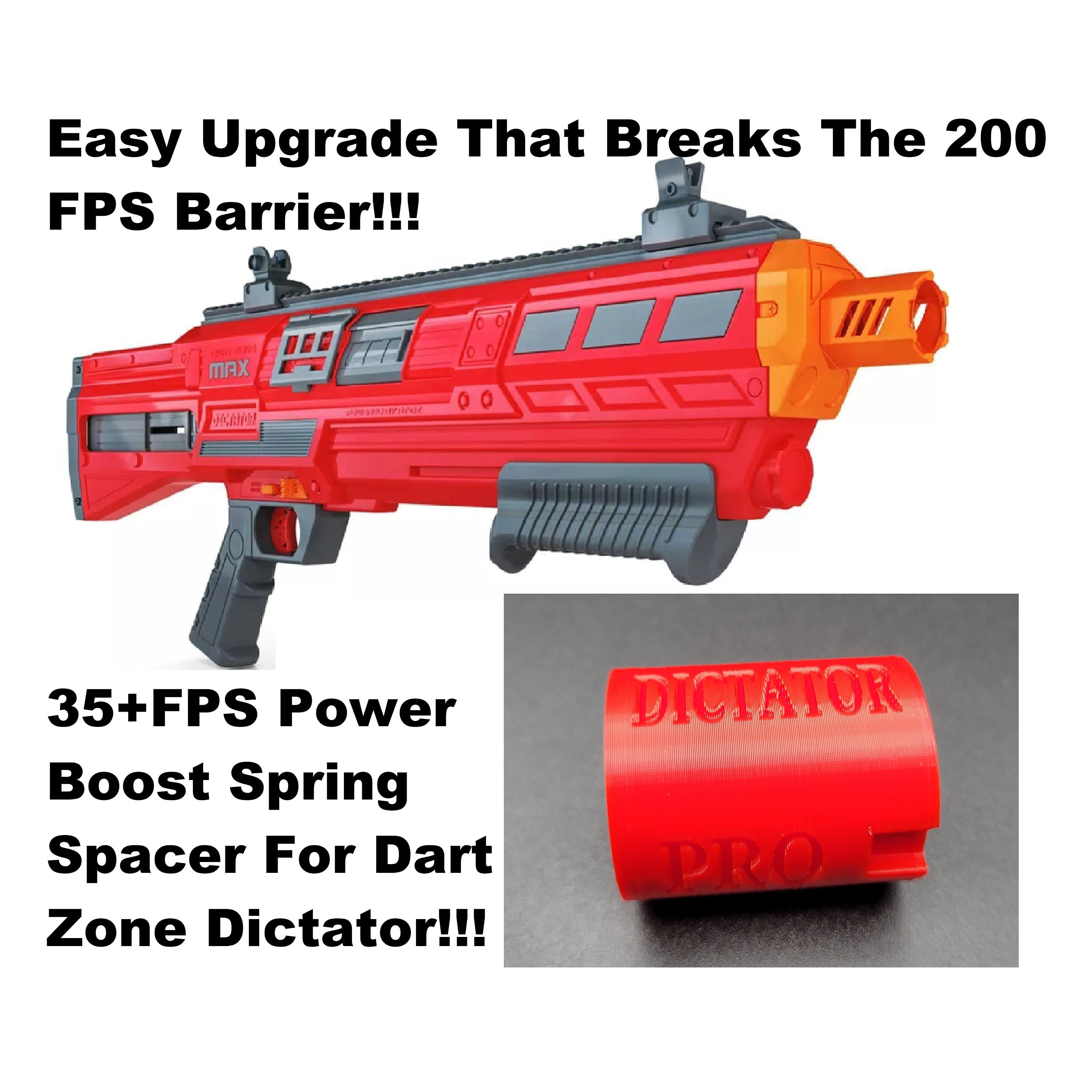 Spring Spacer for Max Dictator Dart Zone Pro Ultimate Dart Blaster