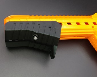Empuñadura de cebado frontal con estilo para Nexus Pro Adventure Force Dart Blaster, mod impreso en 3D con hardware Pump Prime, empuñadura delantera Picatinny en ángulo