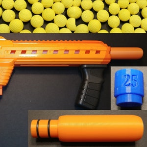 For Nexus Pro - Multi-Shot Mod Rival Ball Ammo Adapter Barrel Kit Adventure Force Tactical Strike Dart Blaster w/ 25FPS Spacer Power Boost!