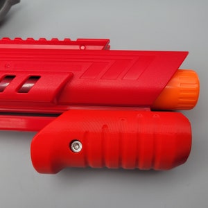Front Priming Grip Slim Style For Dart Zone Pro Max Stryker Dart Blaster 3D Printed Mod w/ Hardware Pump Prime Angled Picatinny Foregrip