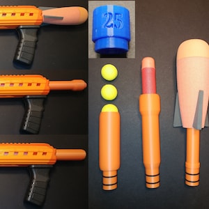 For Nexus Pro - Triple Threat! Rival, Mega, & Missile Adapter Barrels Adventure Force Tactical Strike Dart Blaster w/ 25FPS Spring Spacer!