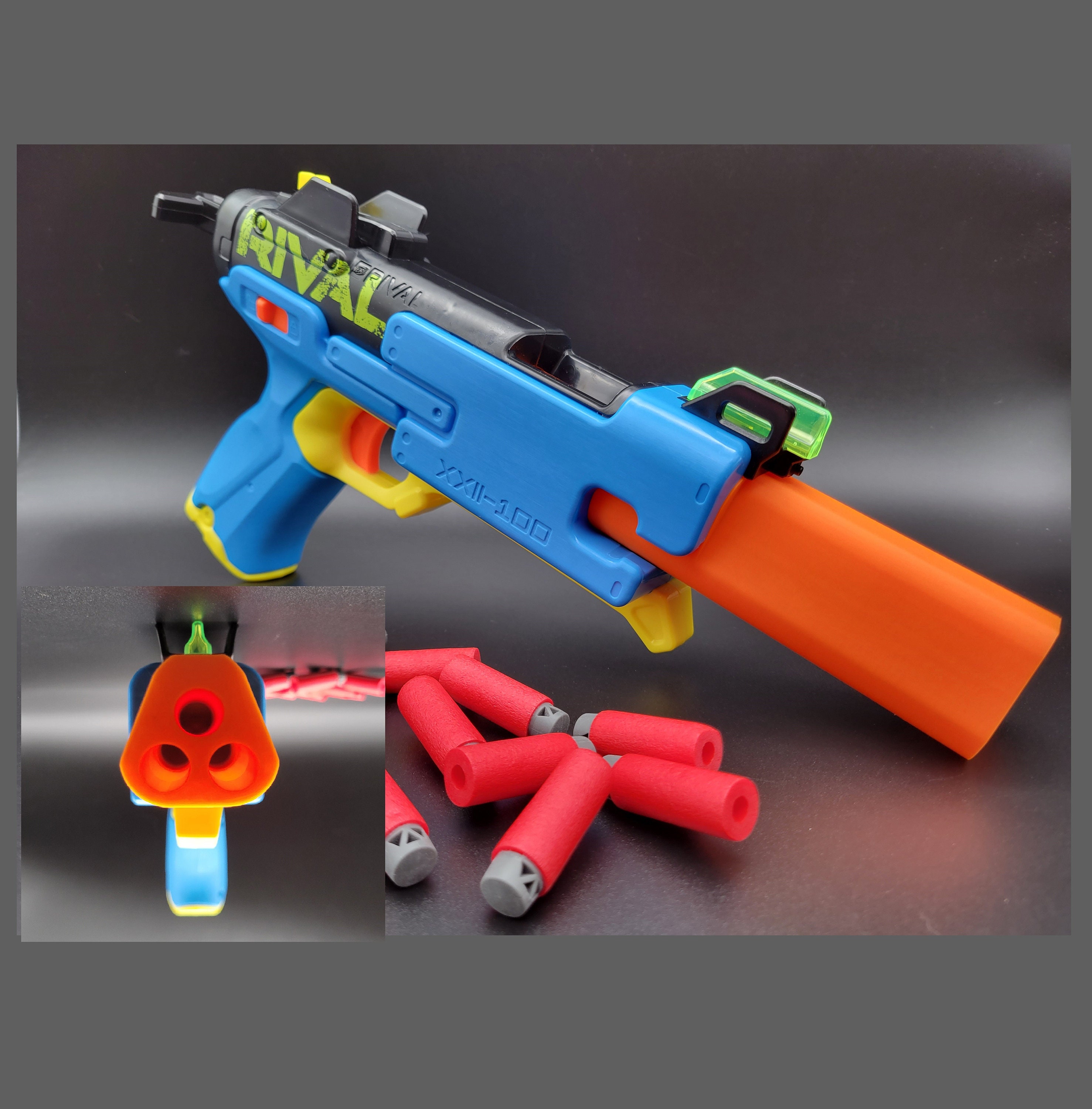 Full Length / Double Short Dart Shell Mod for Nerf Rival Pilot Blaster Toy  Gun