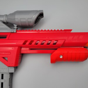 Front Priming Grip Slim Style For Dart Zone Pro Max Stryker Dart Blaster 3D Printed Mod w/ Hardware Pump Prime Angled Picatinny Foregrip