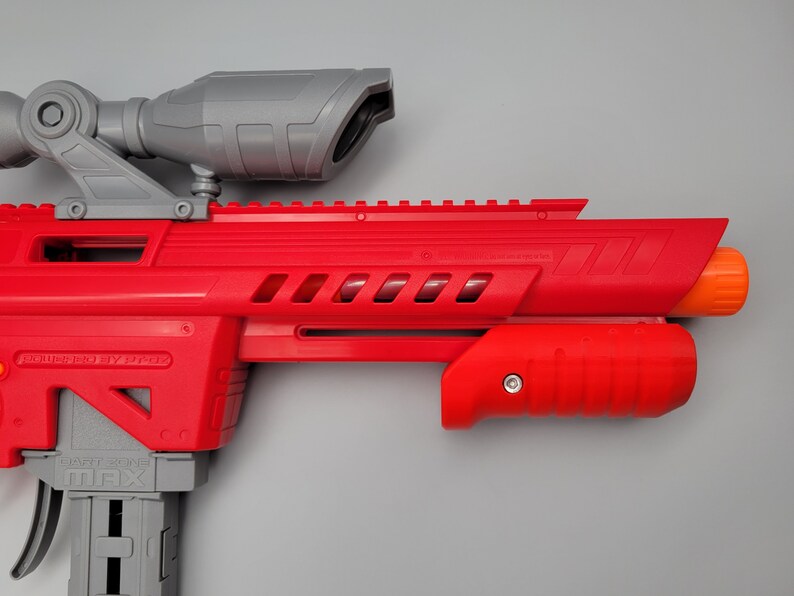 Front Priming Grip Slim Style For Dart Zone Pro Max Stryker Dart Blaster 3D Printed Mod w/ Hardware Pump Prime Angled Picatinny Foregrip