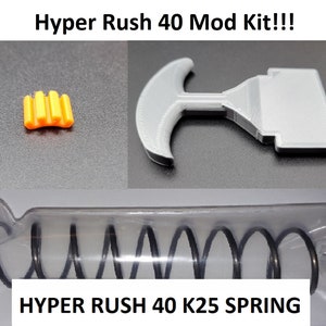 Mod Kit For Hyper Rush 40 Blaster! T-Pull, Hop Up Tab, & K25 Spring Aftermarket Upgrade Kit!