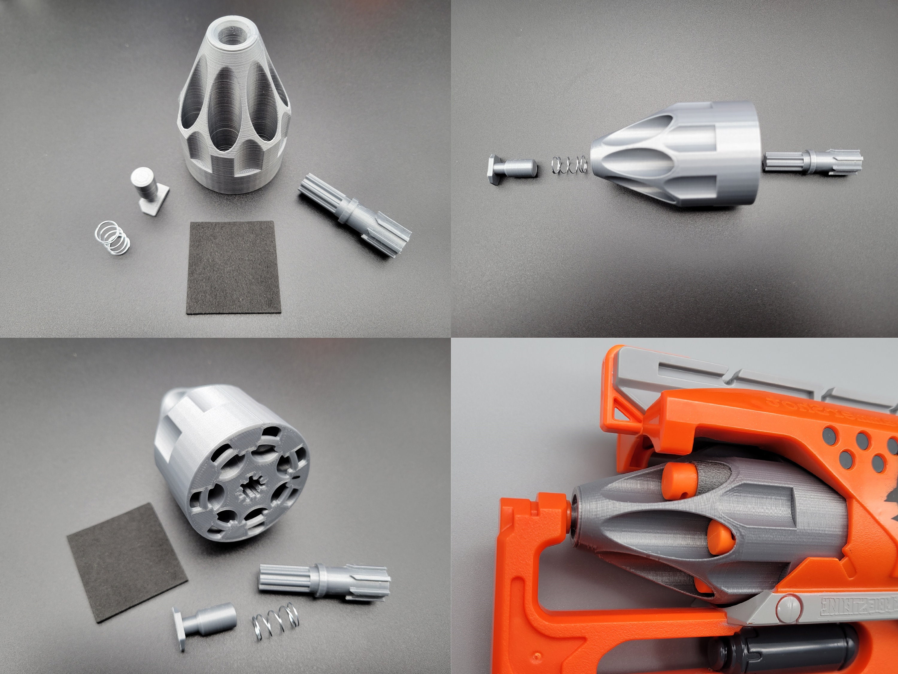 For Nerf Hammershot Blaster Short Dart Mod Cylinder Barrel 7 Etsy