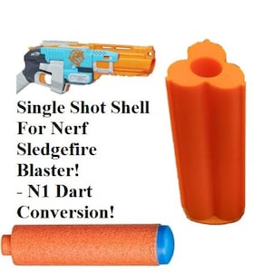 Conversión de dardos N1 serie N para escopeta Nerf Sledgefire - Cartucho de dardo de un solo disparo - Cartuchos Zombie Strike Sledge Fire - Pieza de pistola de juguete