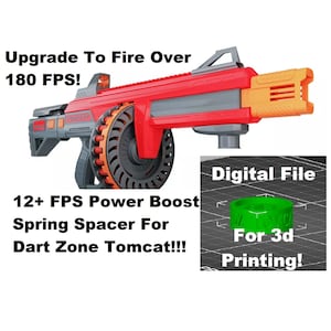 STL Digital File For 3d Printing - Spring Spacer For Dart Zone Max Tomcat Ultimate Dart Blaster 12+FPS Power Boost!