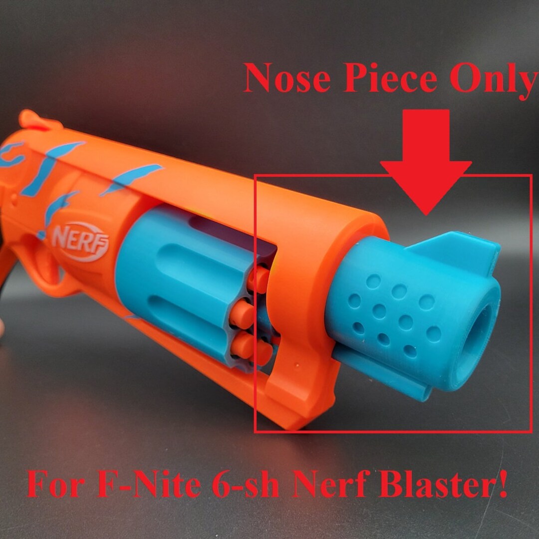 Snub Barrel Nose Piece for Nerf 6-SH 6 SH Elite Dart Blaster! Hammer ...