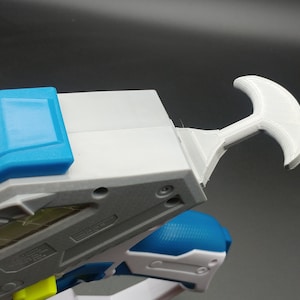 3d Printed T-Pull For Nerf Hyper Rush 40 Blaster Aftermarket Mod Handle Grip Upgrade T Pull