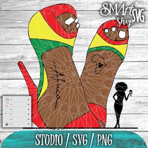 Love Africa Tattoo svg, hoge hakken svg, Afrikaanse kaart svg, Afrika svg, zwarte vrouw svg, zwart meisje svg, wijn svg, Afrikaanse vlag svg, voeten svg