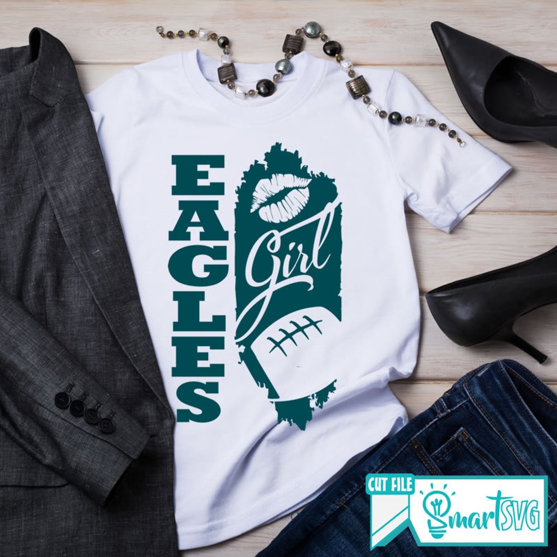 Eagles girl svg Football Ball Shirt Fan Football svg Family Etsy