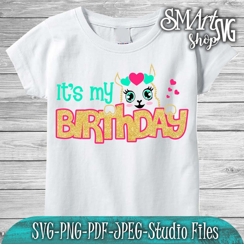 Download Llama svg llama birthday llama svg 2 colors Birthday girl ...