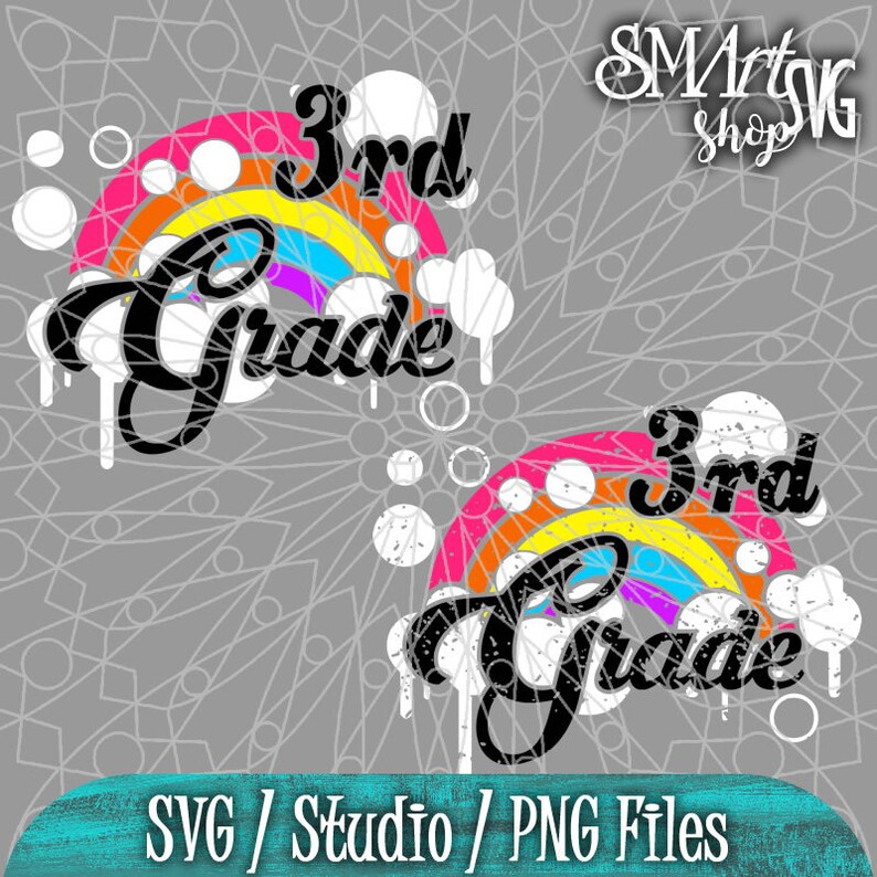 Download Third grade svg rainbow retro svg 3rd grade svg Teacher | Etsy