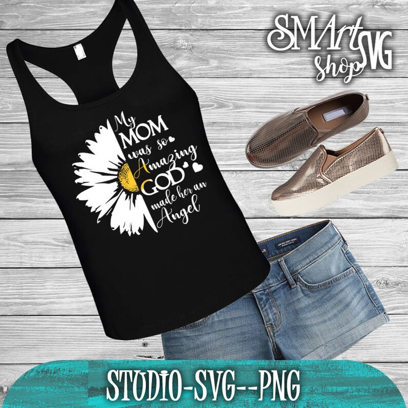 Download Memorial MOM svg Daisy svg Guardian Angel svg my MOM svg | Etsy