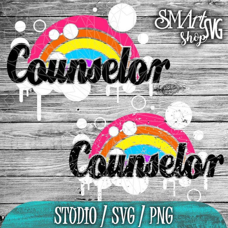 Paper Party Supplies Stamps Teacher Svg Counselor Svg School Counsel Svg Grungy Svg Cloud Svg School Svg Rainbow Svg School Counselor Svg Rainbow Retro Svg