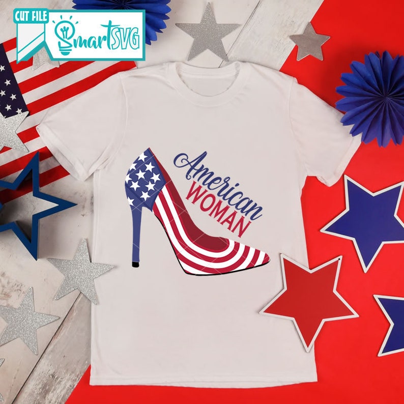 American Woman Svg 4th of July SVG Independence Day Svg - Etsy