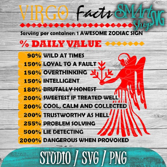Download Virgo Facts Svg Birthday Svg Birthday Zodiac Svg Birthday Etsy