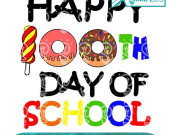 Happy 100th days of School, 100 days of school, 100 days smarter, 100 days svg, school svg, kindergarten,birthday boy gift, school svg