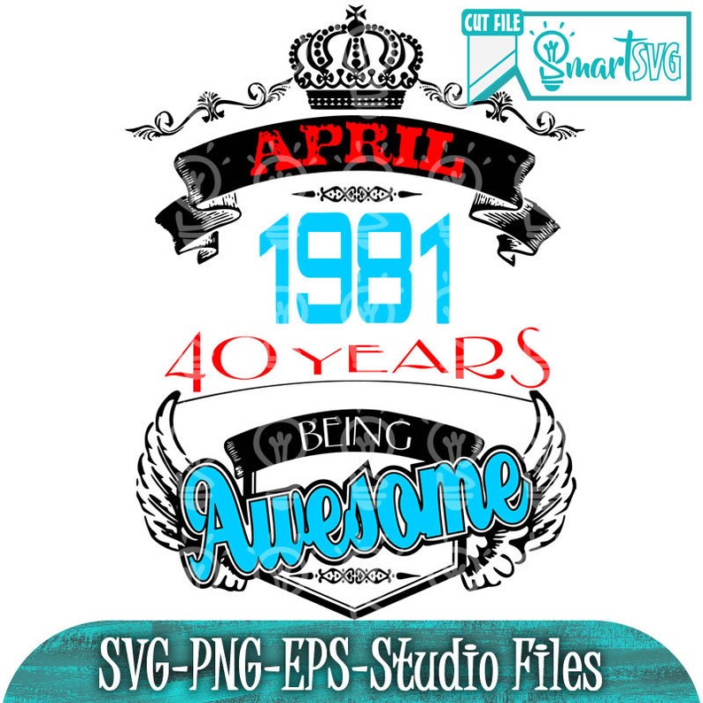 Download Paper Party Supplies Stamps 1980 Svg Awesome Svg Vintage Birthday Svg 40 Years Svg My Birthday Svg Its My Birthday Svg April Svg Fourty Svg Birthday Svg