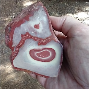 Beautiful polished rhyolite wonderstone display rock