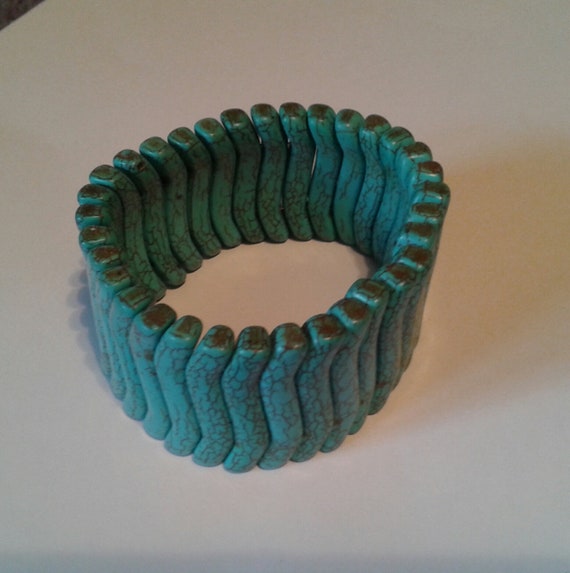 Spider web Turquoise Stretch Bracelet - image 4