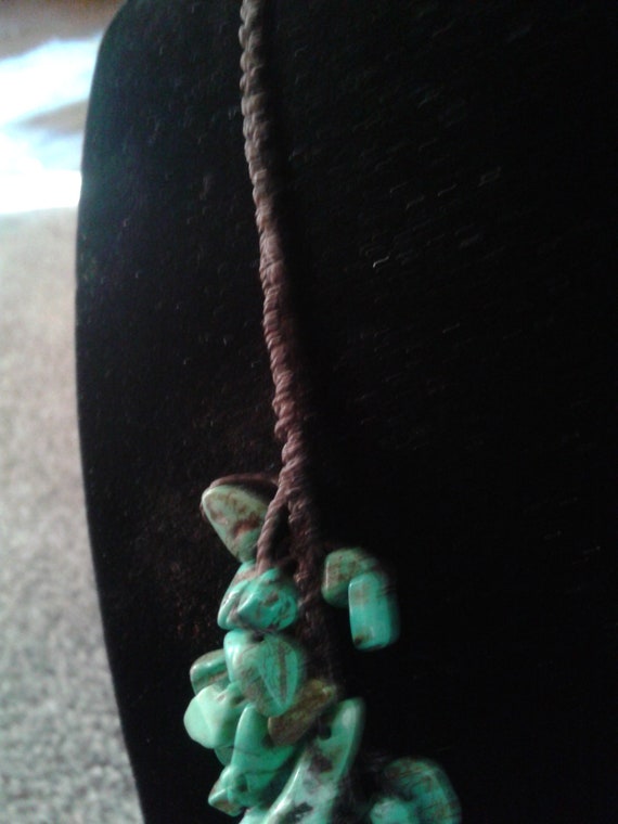 Turquoise bib statement necklace - image 3